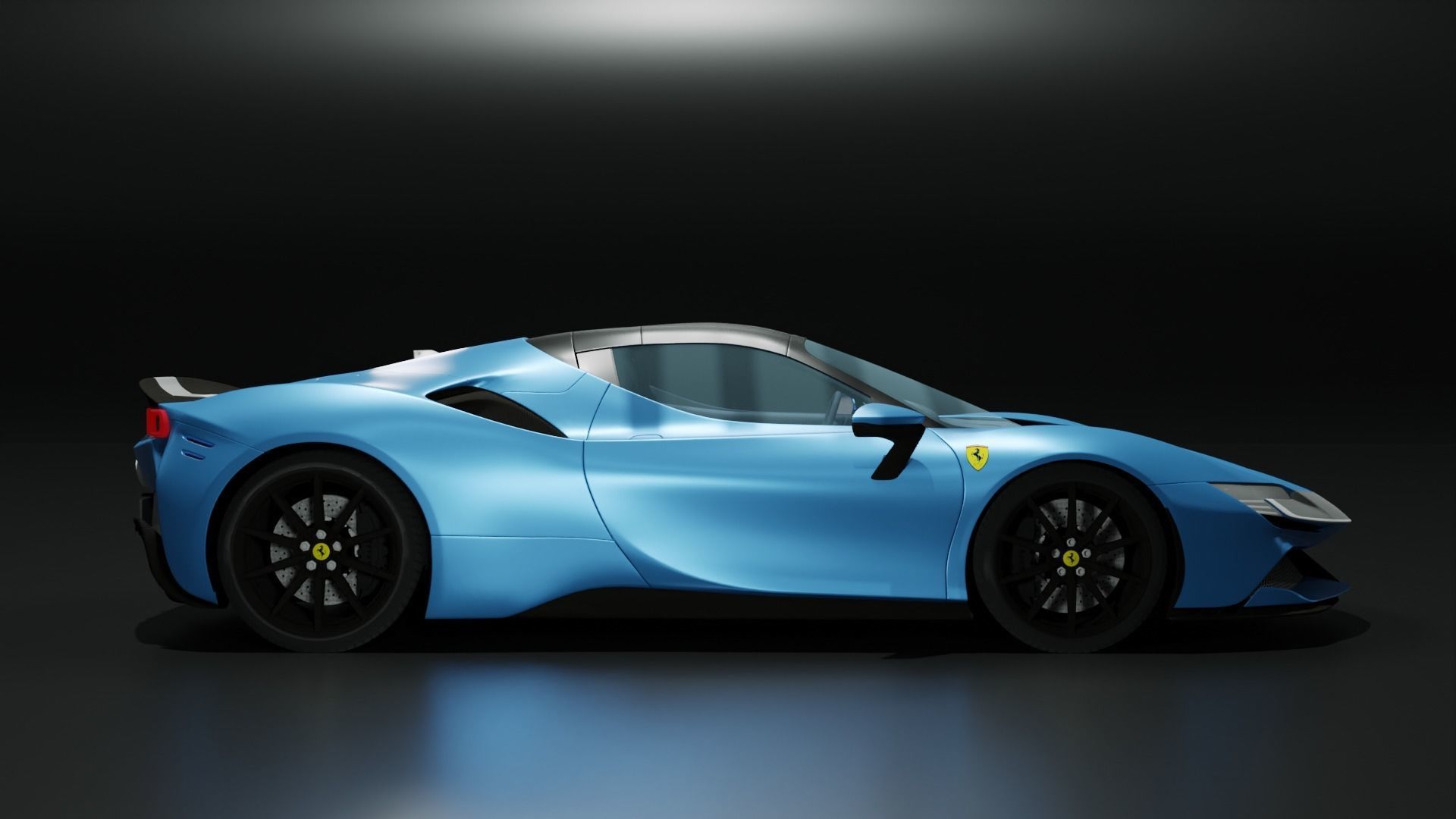 Ferrari SF90 Spider Low-poly 3D model_3