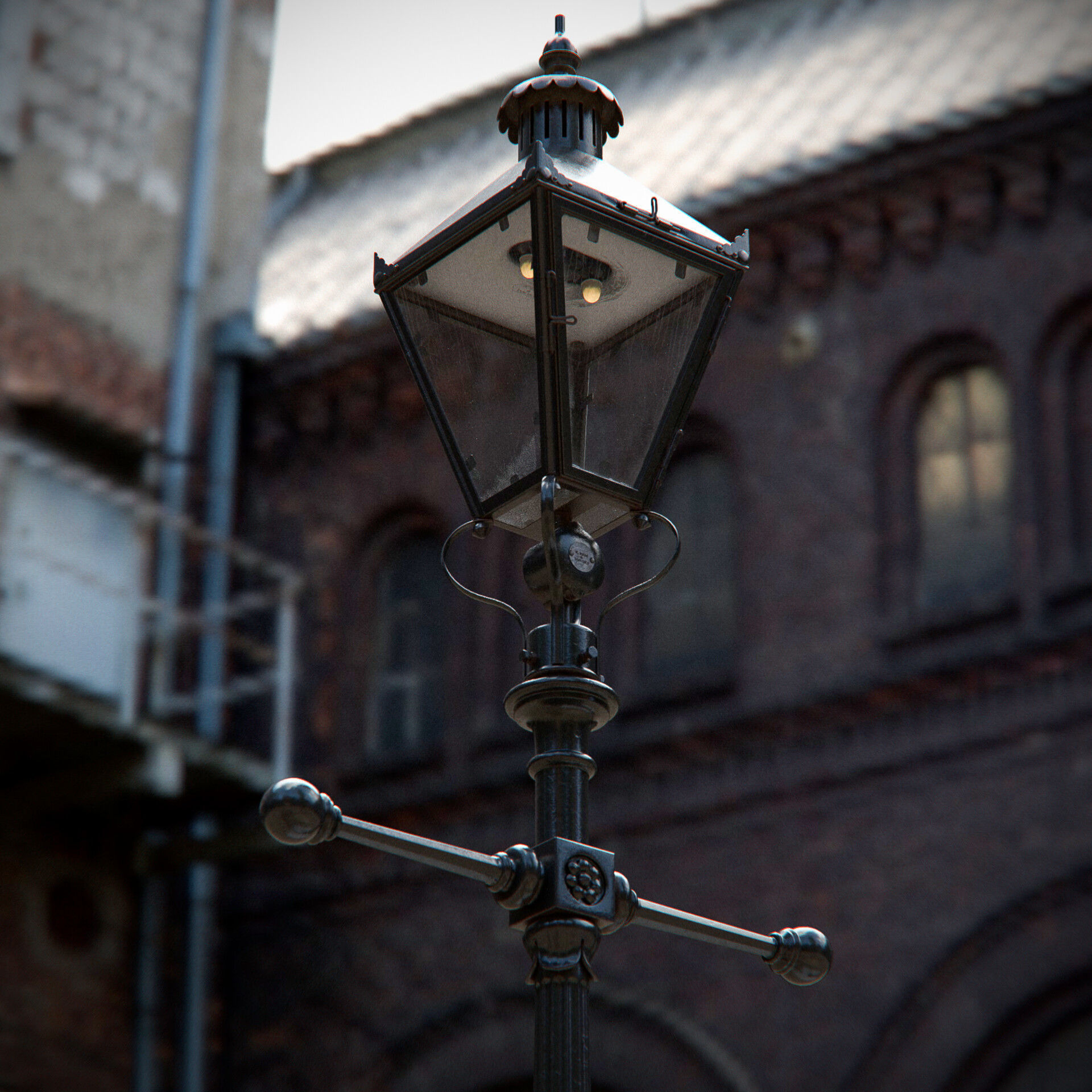 Victorian Lamp Post 3D model_1
