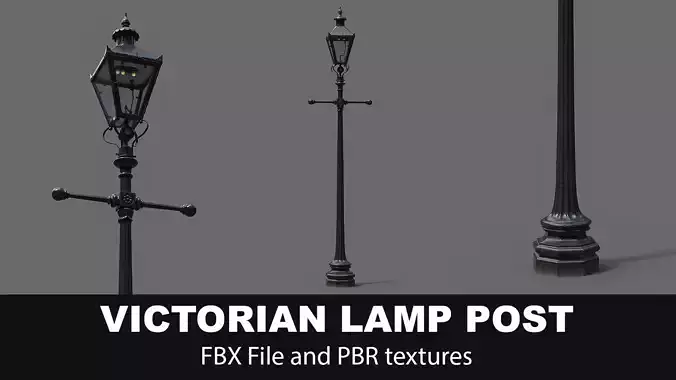 Victorian Lamp Post 3D model