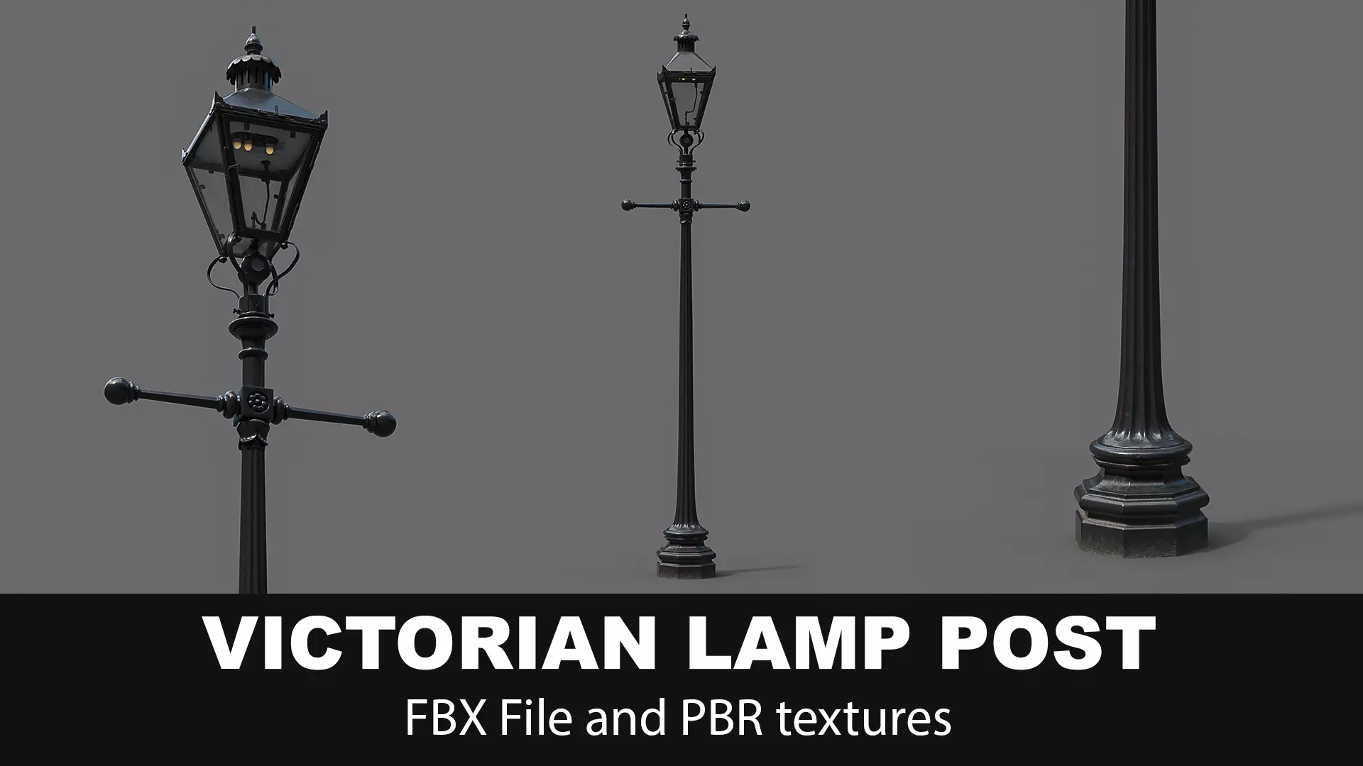 Victorian Lamp Post 3D model_0
