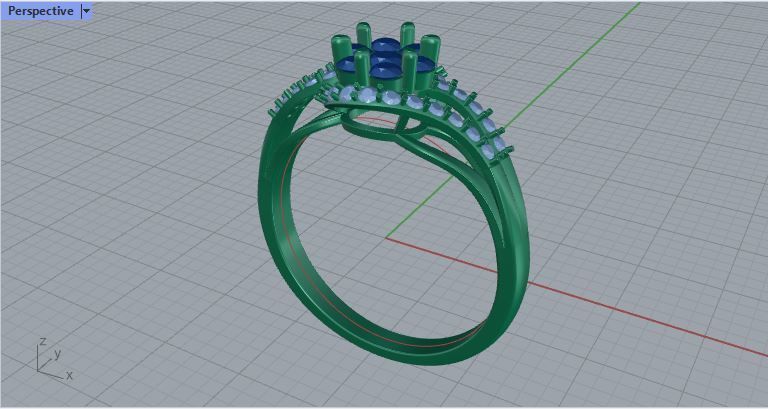 twist engagement ring 3D print model_4