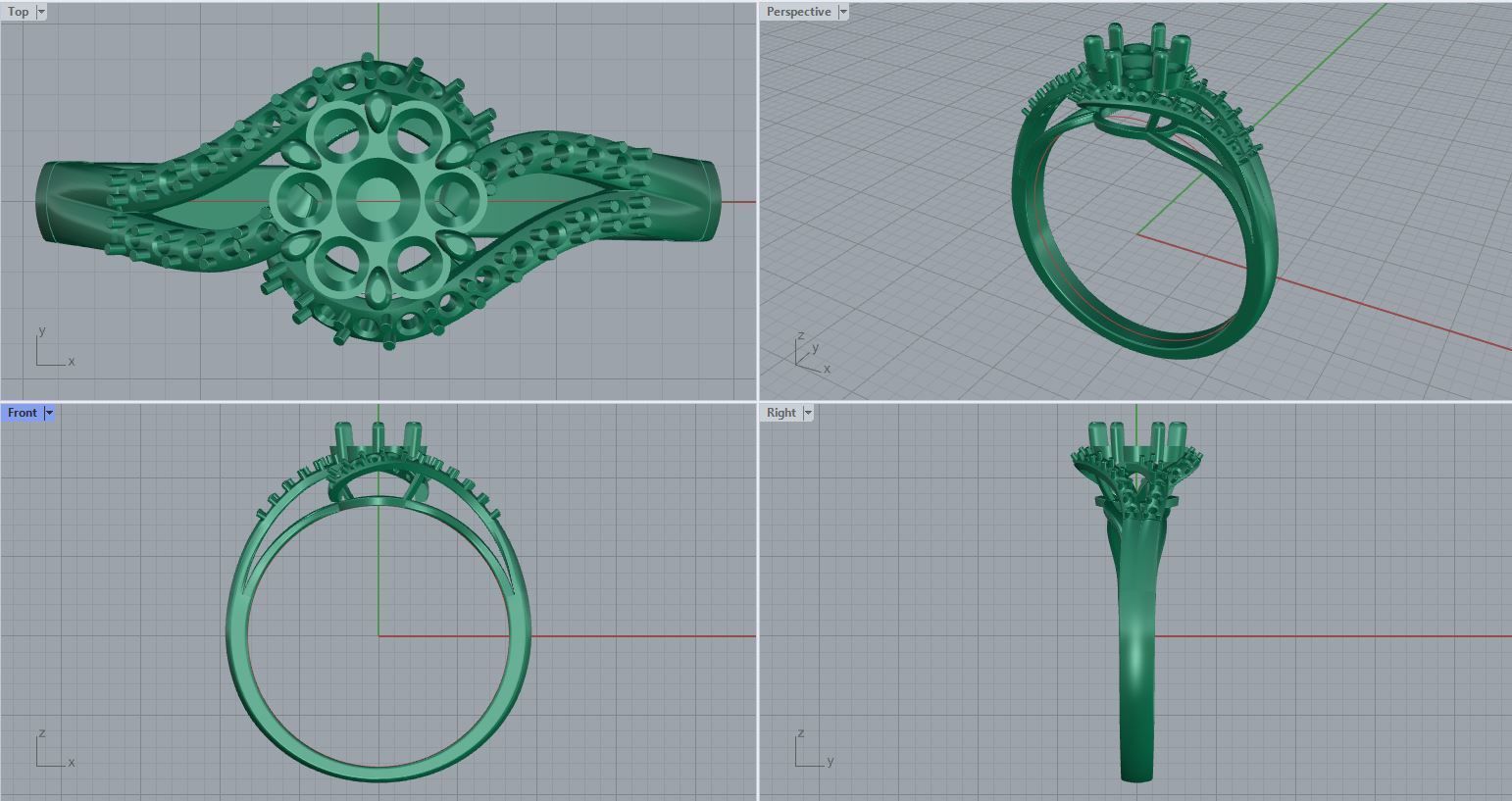 twist engagement ring 3D print model_7