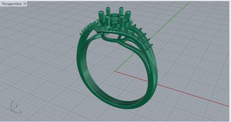 twist engagement ring 3D print model_9