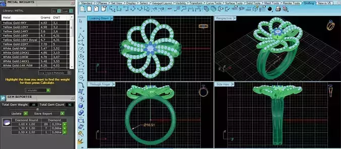 flower diamonds ring