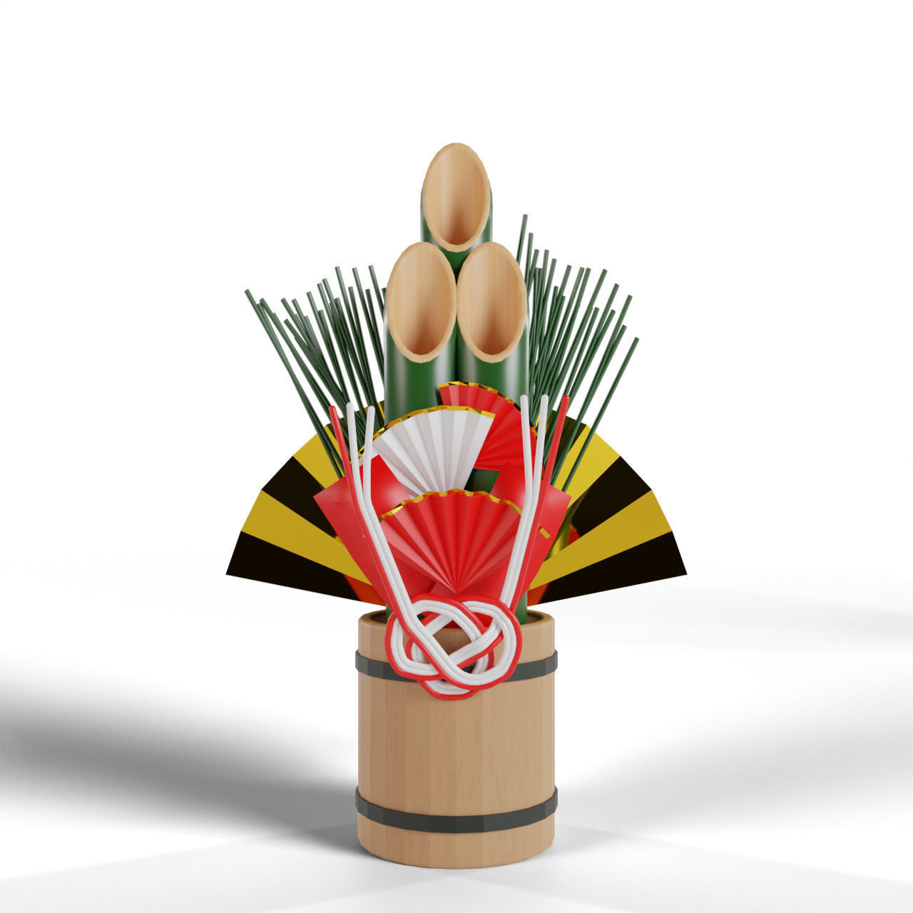 Bamboo Kadomatsu 3D model_2
