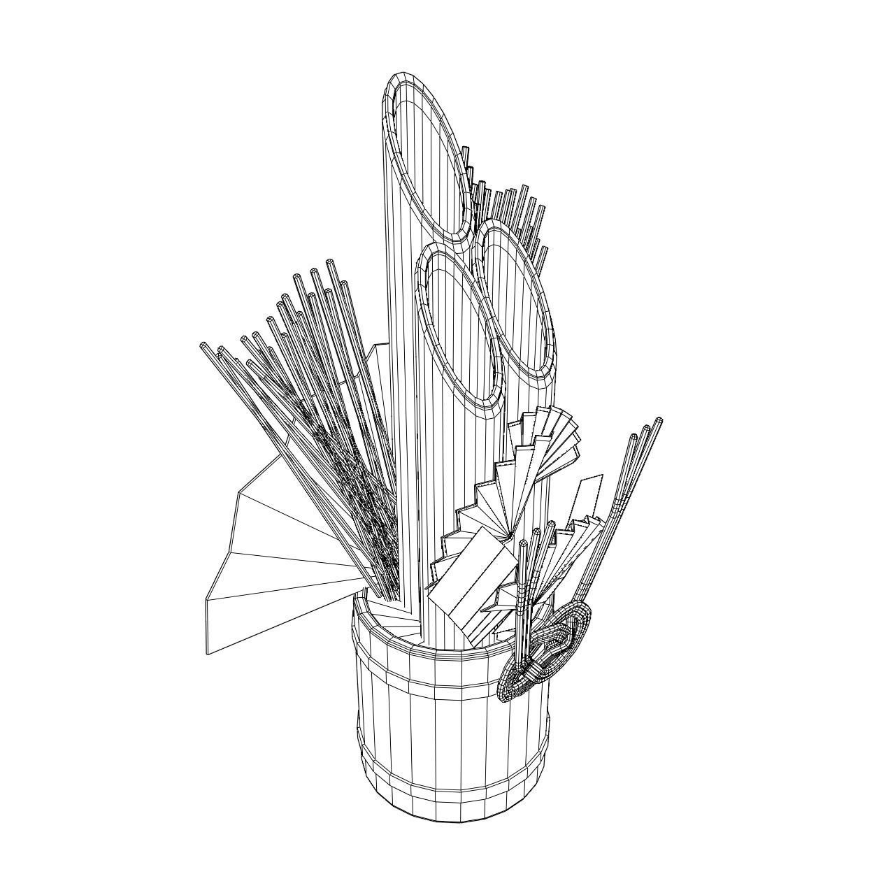 Bamboo Kadomatsu 3D model_5