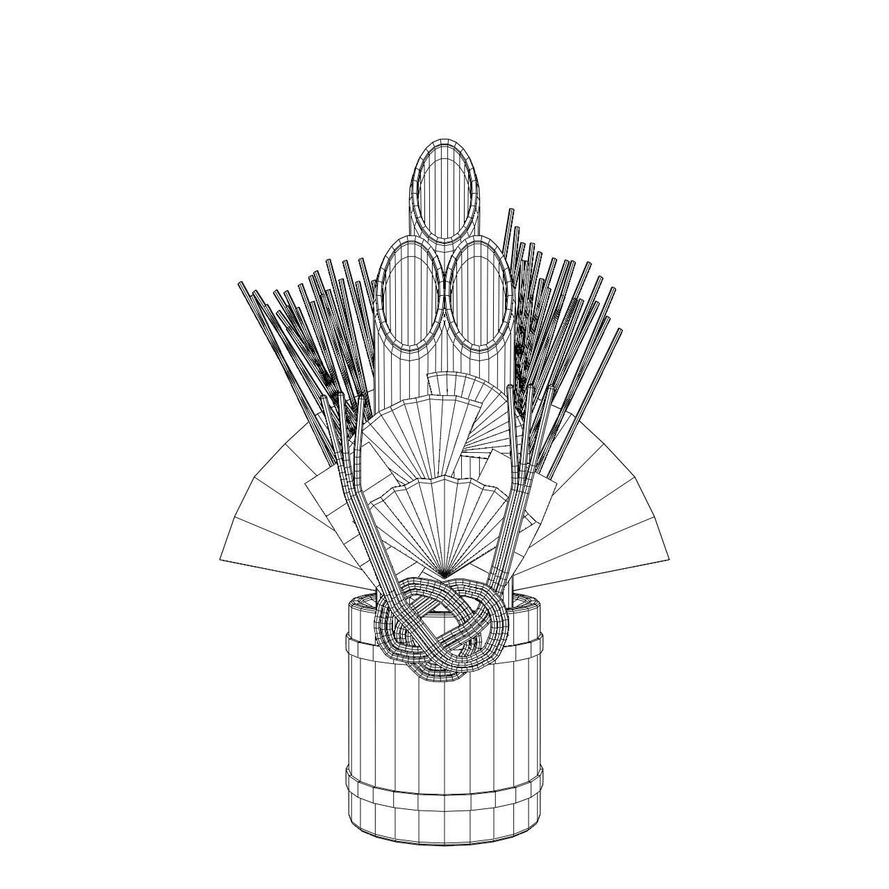 Bamboo Kadomatsu 3D model_4