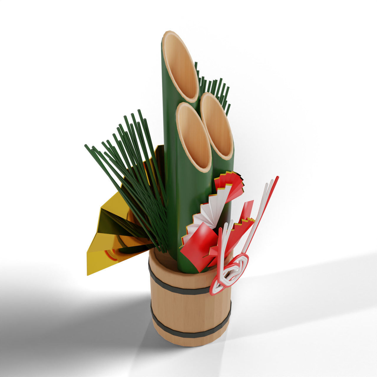 Bamboo Kadomatsu 3D model_3