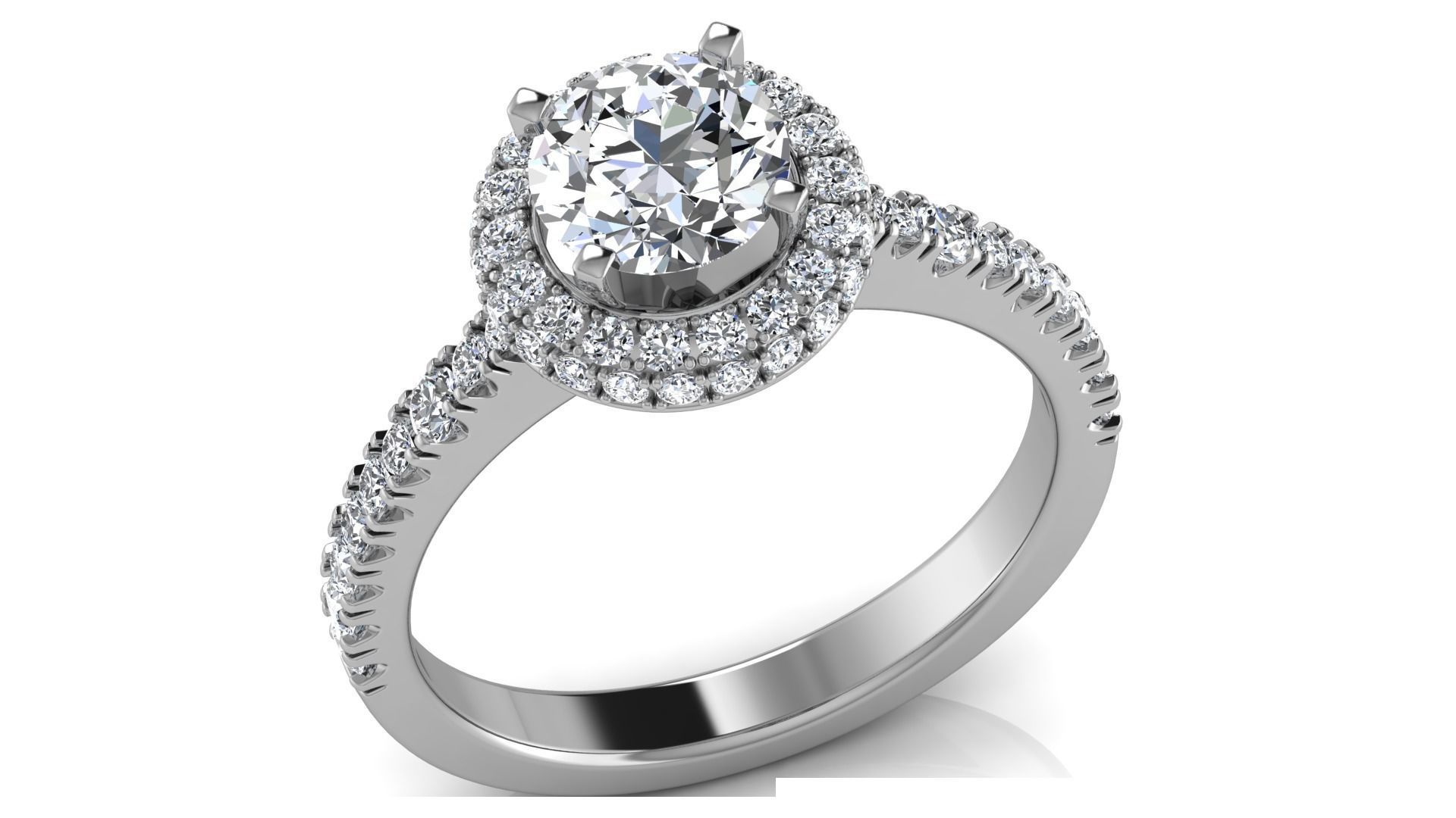 halo engagement ring 3D print model_12