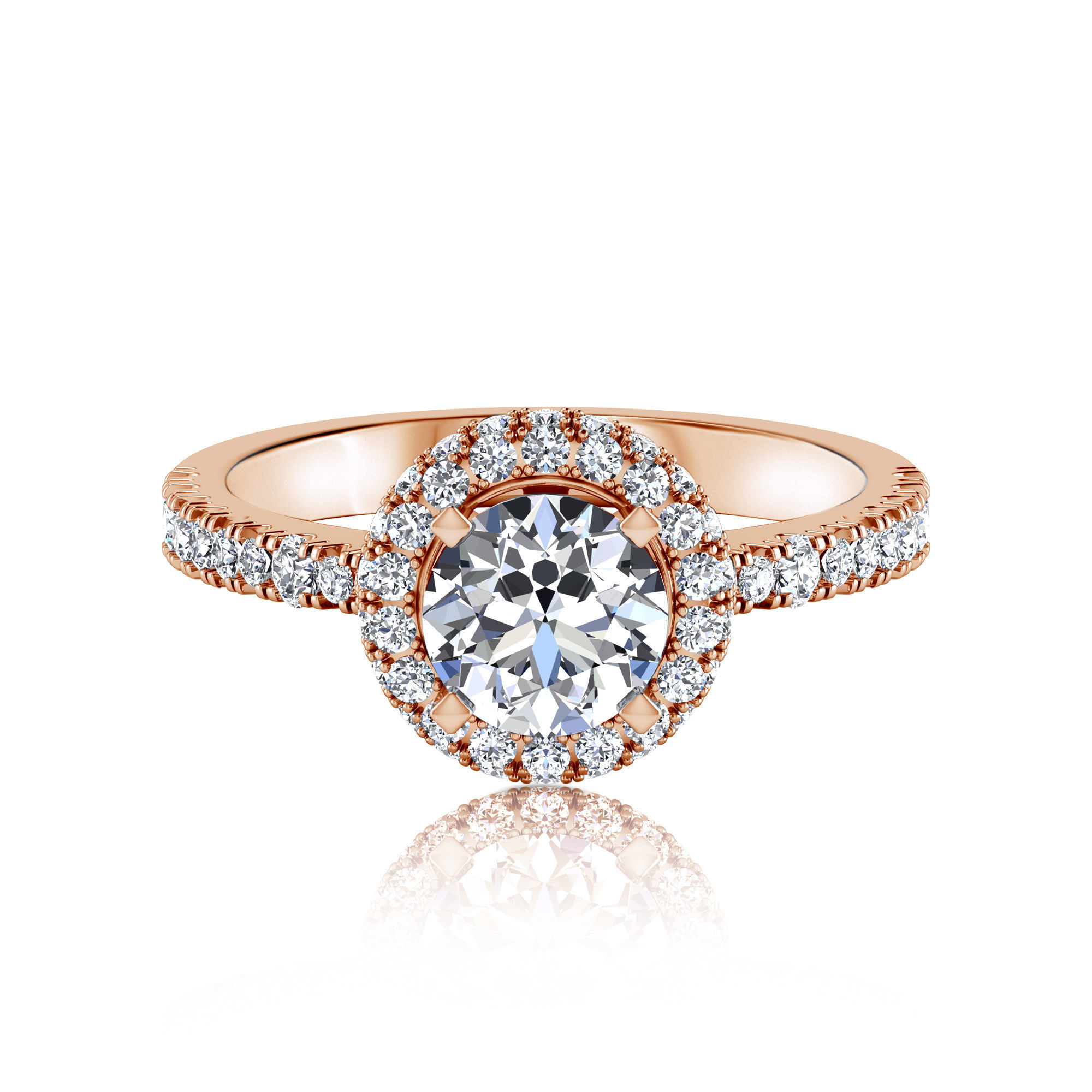 halo engagement ring 3D print model_5