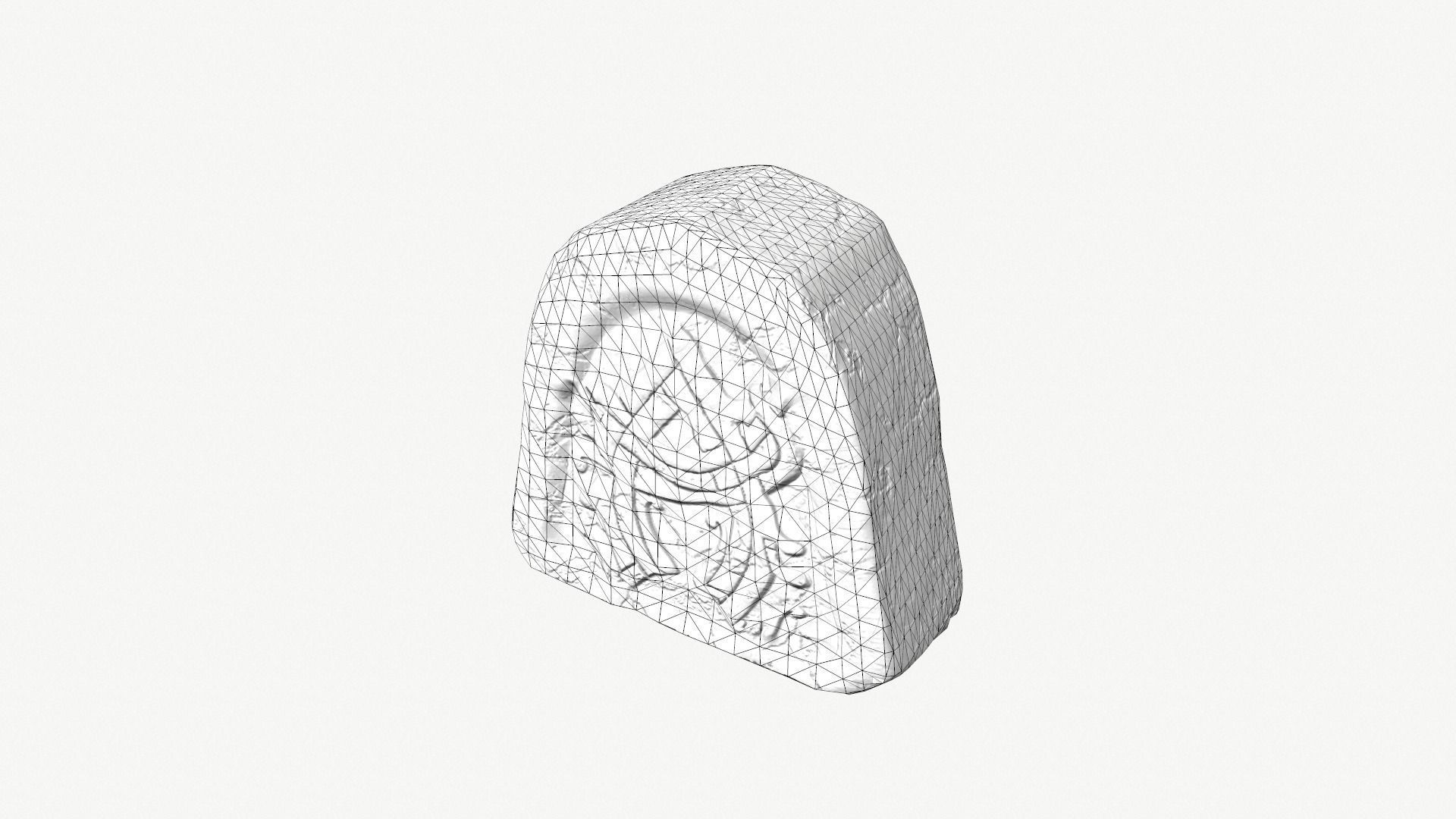 Fantasy sculpted stone Low-poly 3D model_10