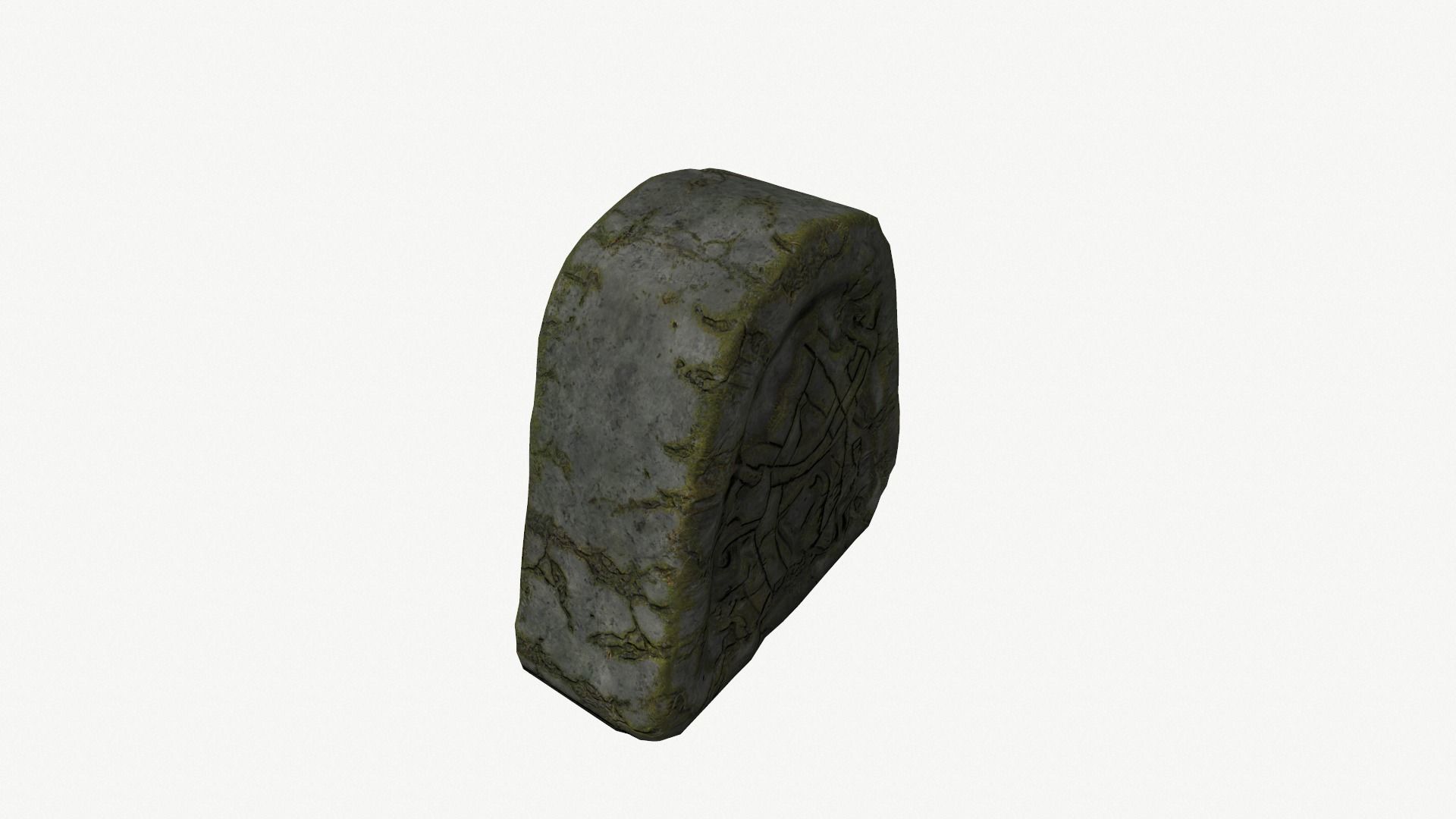 Fantasy sculpted stone Low-poly 3D model_7