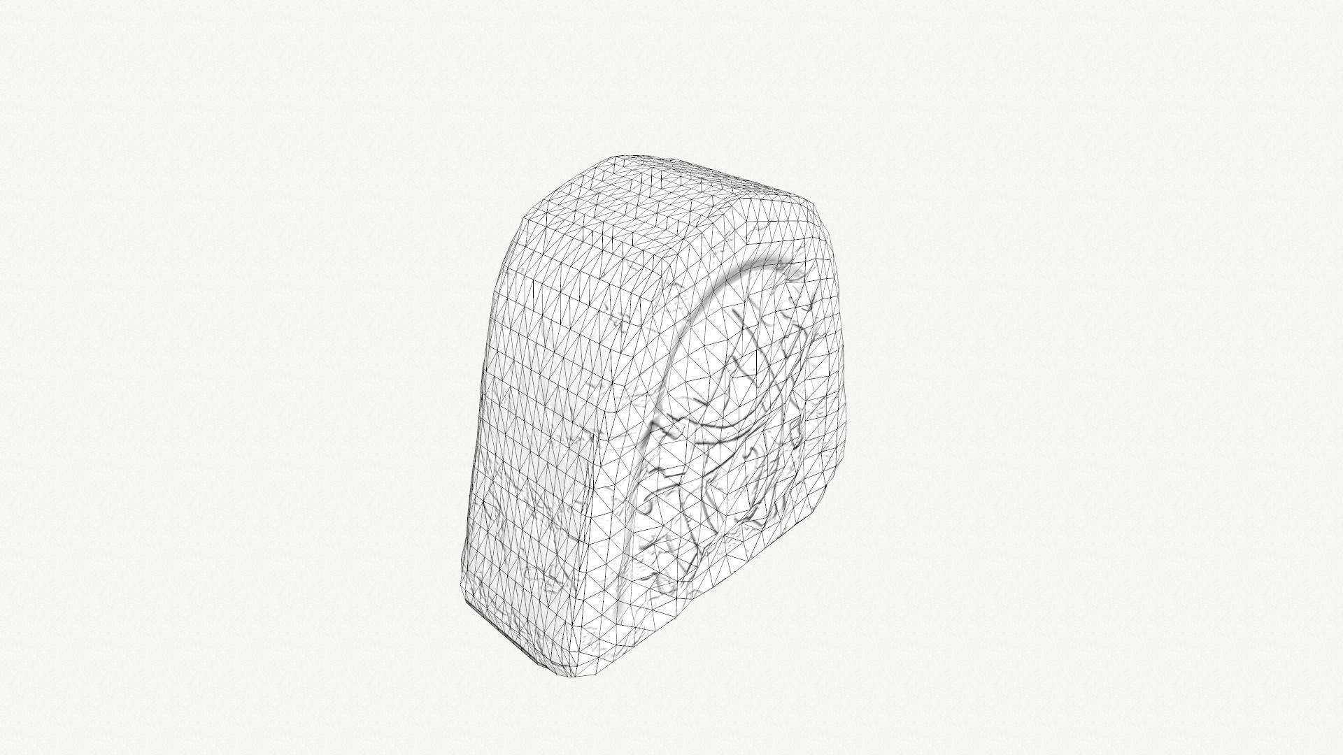 Fantasy sculpted stone Low-poly 3D model_13