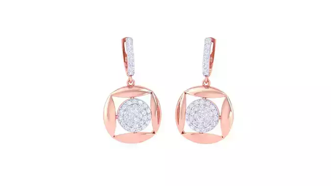 Women Long Earrings 3dm STL OBJ FBX Renders Details