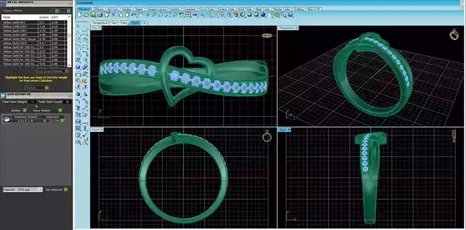 love heart diamonds diamonds ring