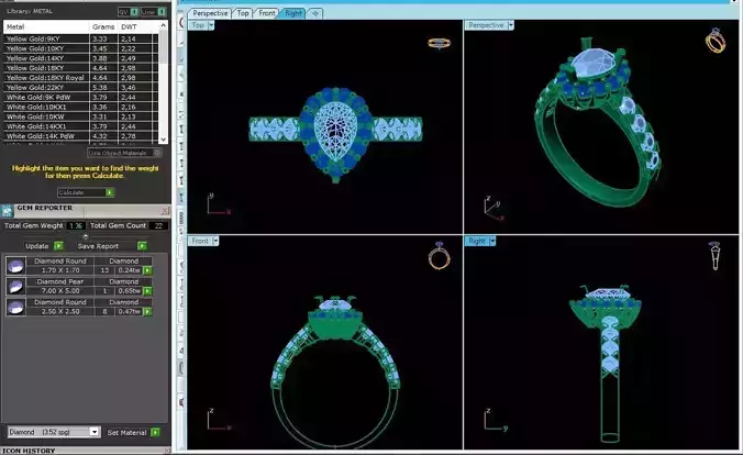 pear shaped halo engagement ring