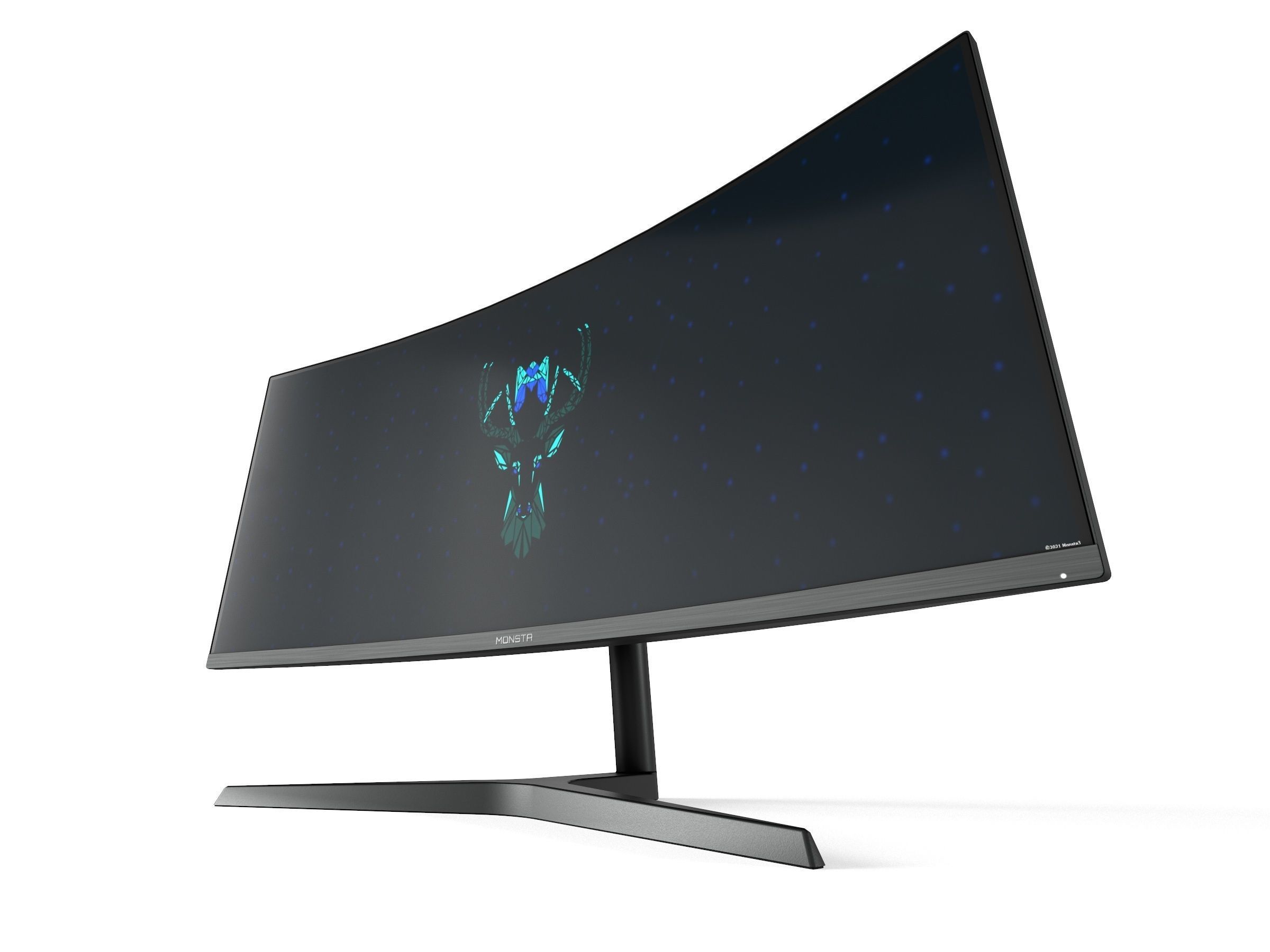 Samsung CH89WG Curved Monitor Game Asset Low-poly 3D model_6