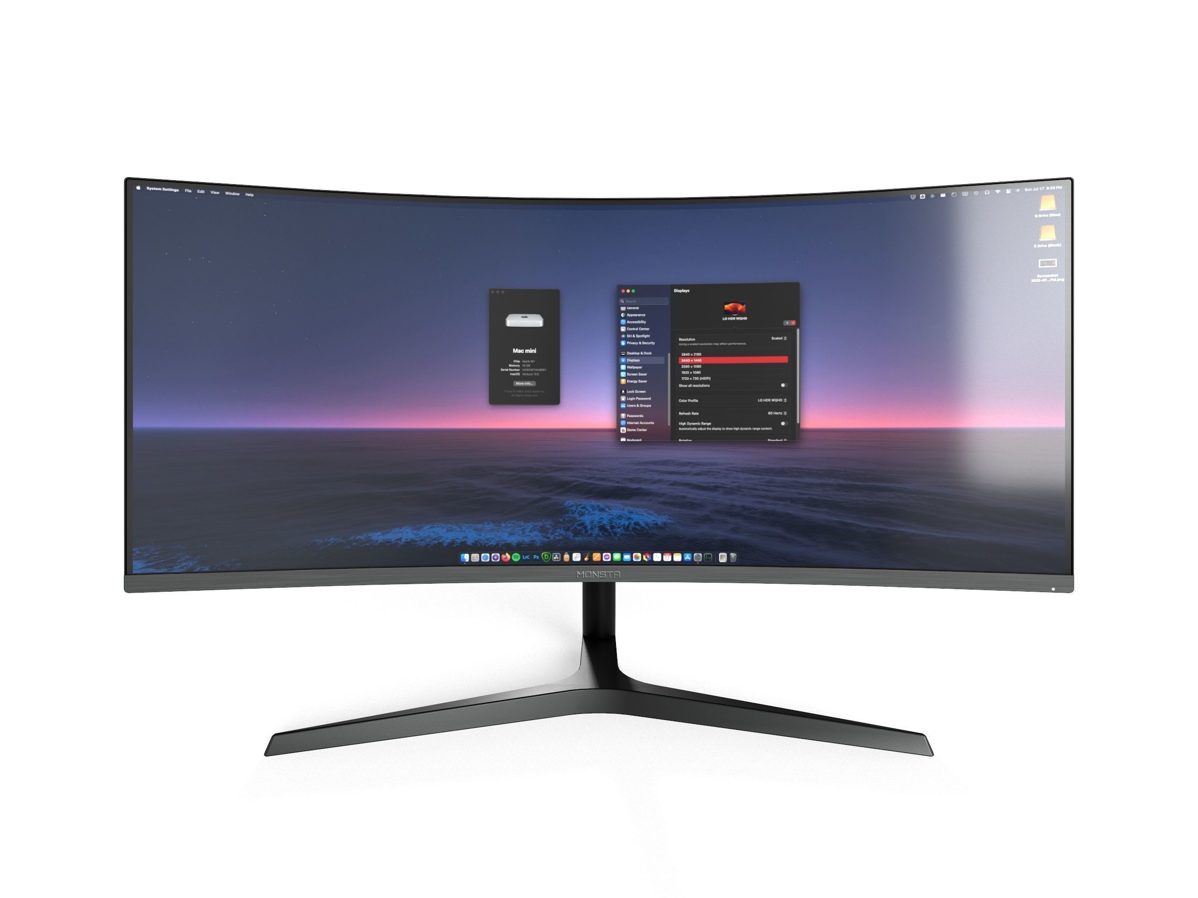 Samsung CH89WG Curved Monitor Game Asset Low-poly 3D model_3