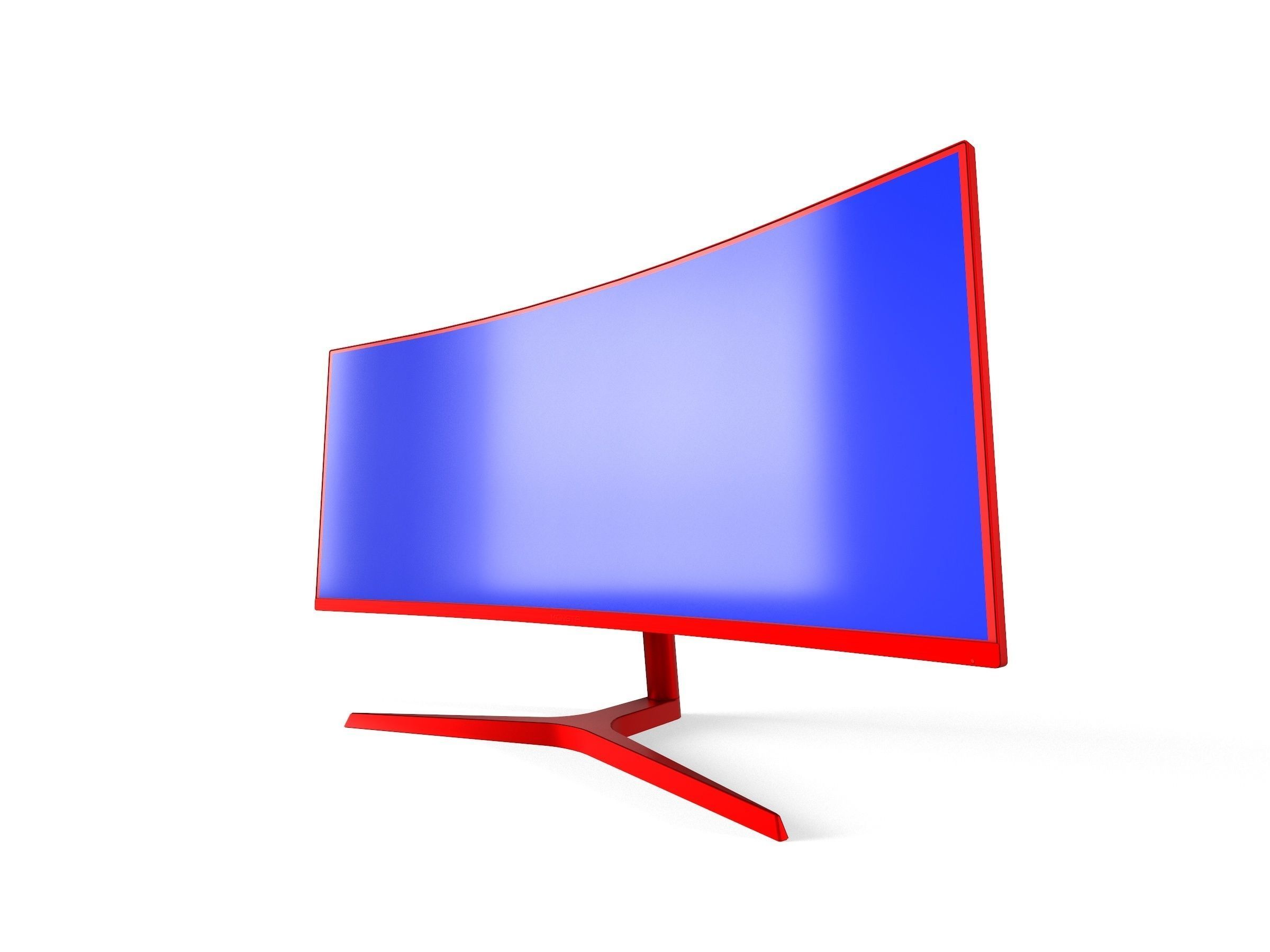 Samsung CH89WG Curved Monitor Game Asset Low-poly 3D model_11