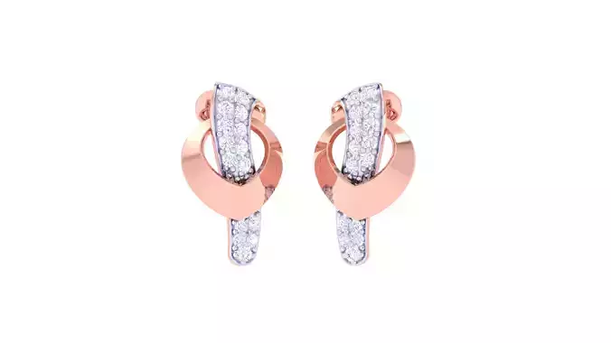 Women Long Earrings 3dm STL OBJ FBX Renders Details