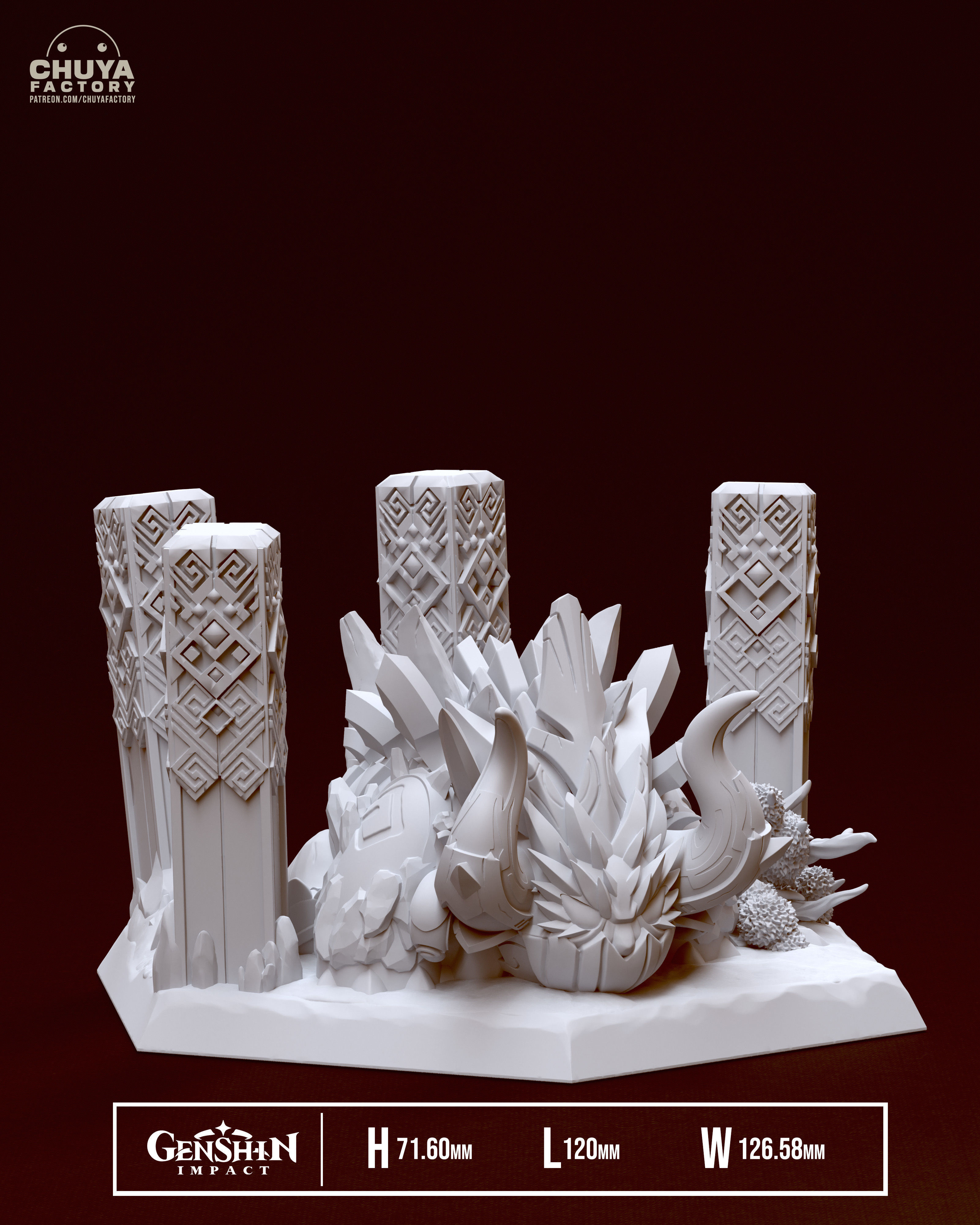 Azhdaha set of paper lanterns on table 3D print model_4