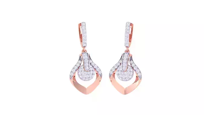 Women Long Earrings 3dm STL OBJ FBX Renders Details