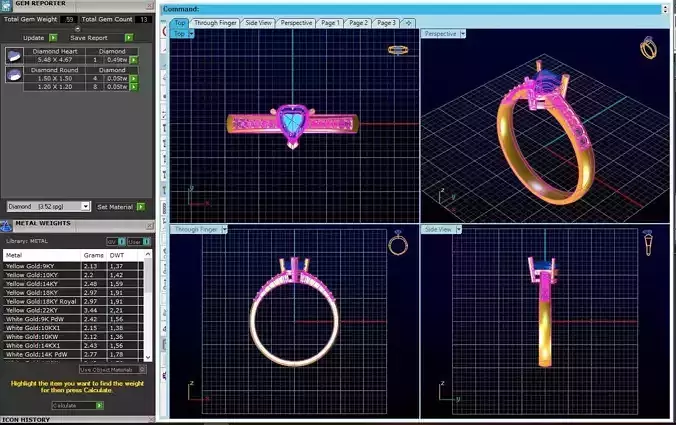 heart shape engagement ring