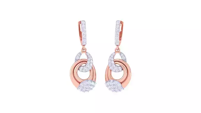 Women Long Earrings 3dm STL OBJ FBX Renders Details