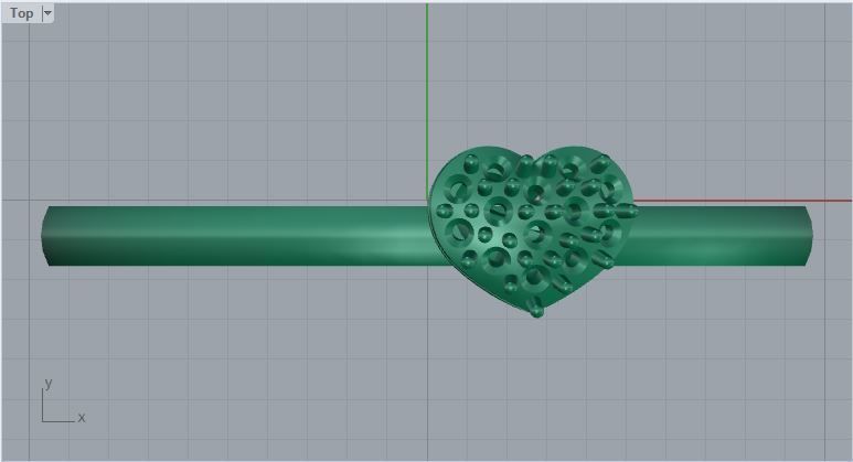 heart diamonds ring 3D print model_10