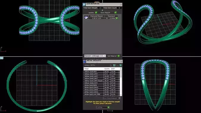 designed bracelet open bangle 3D print model