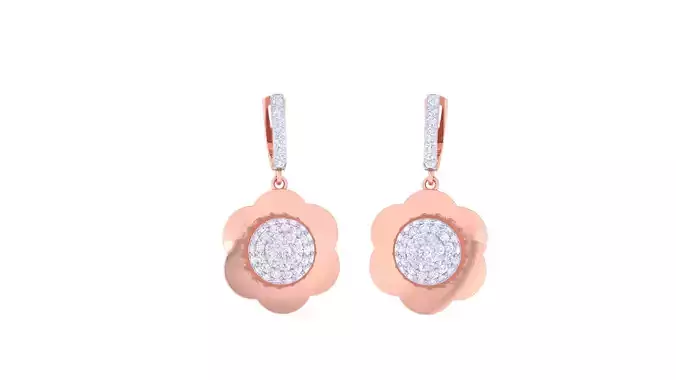 Women Long Earrings 3dm STL OBJ FBX Renders Details 3D print model