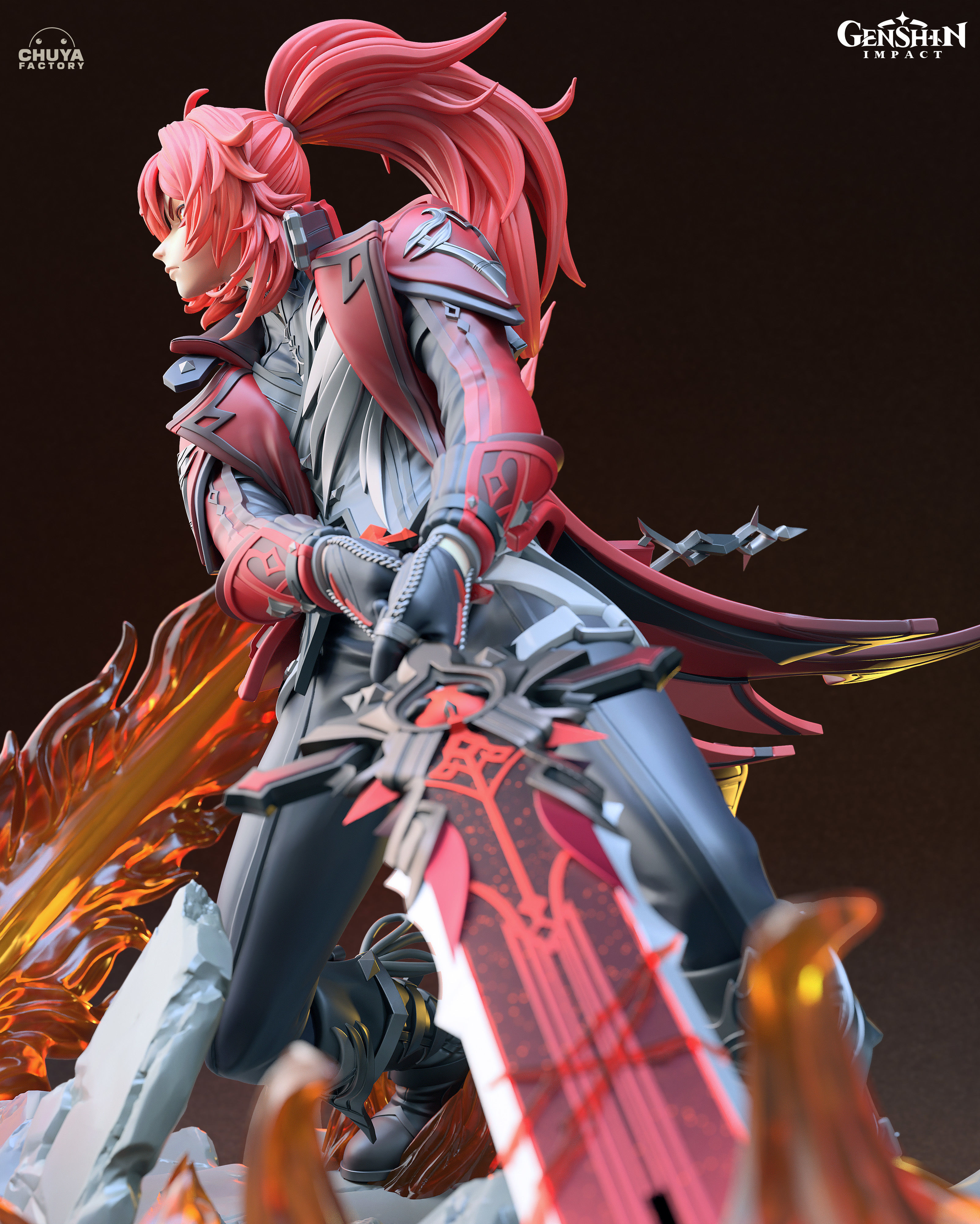 Diluc guardian of flames 3D print model_5