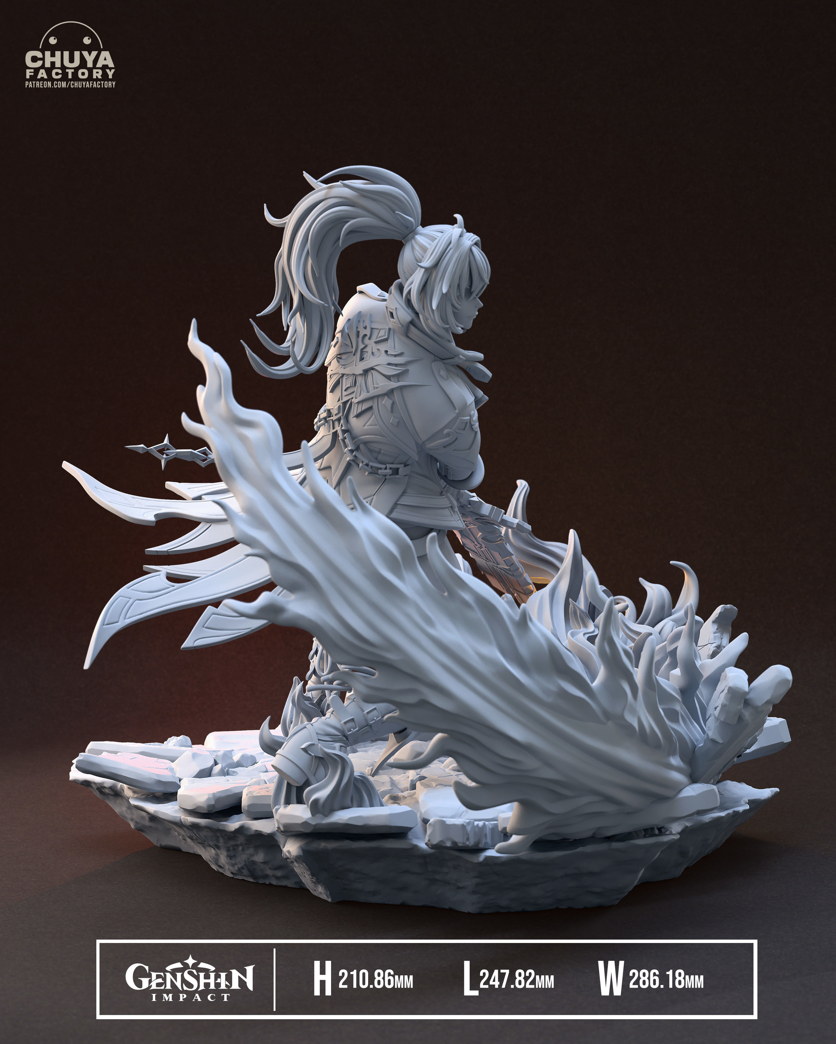 Diluc guardian of flames 3D print model_9