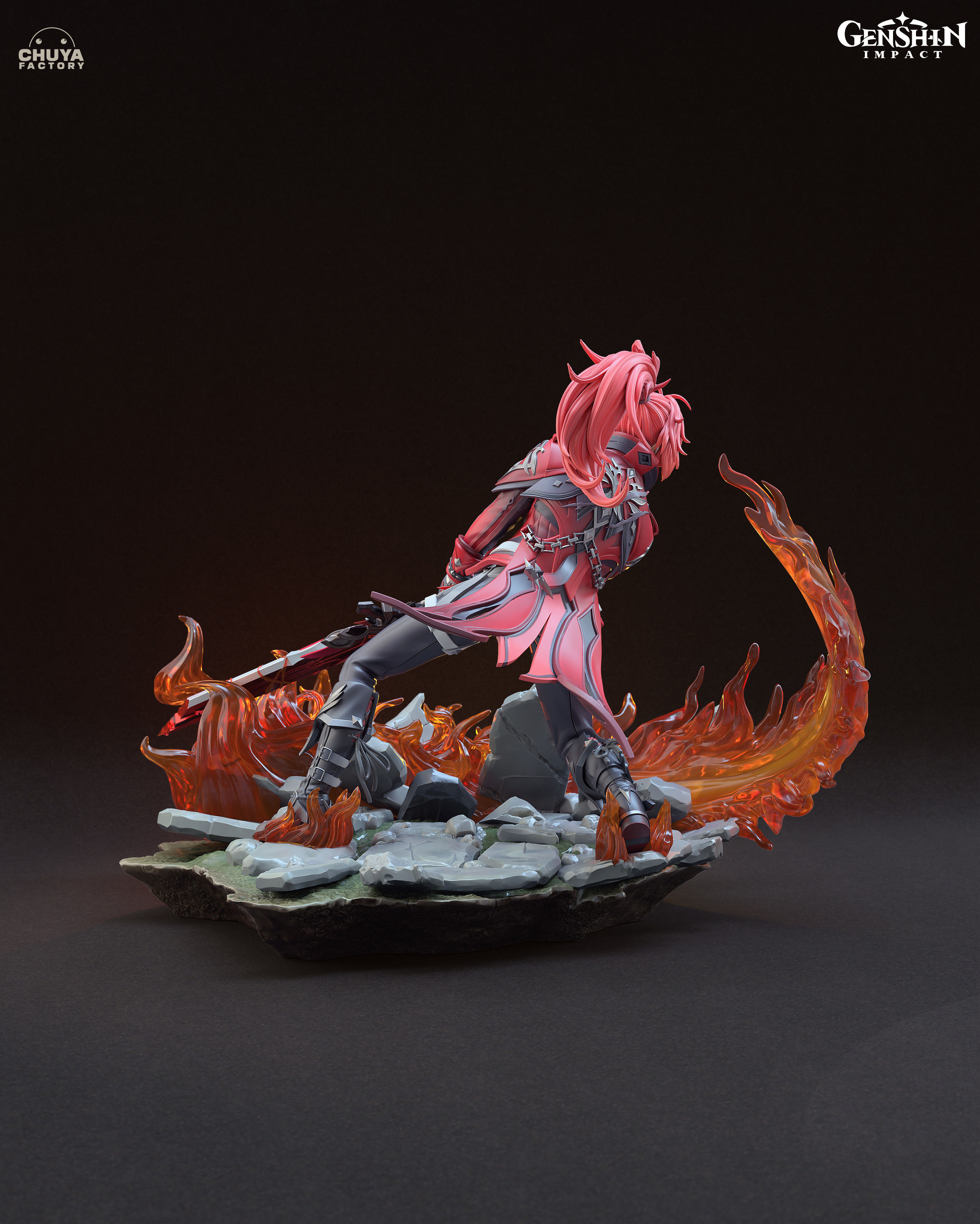 Diluc guardian of flames 3D print model_1