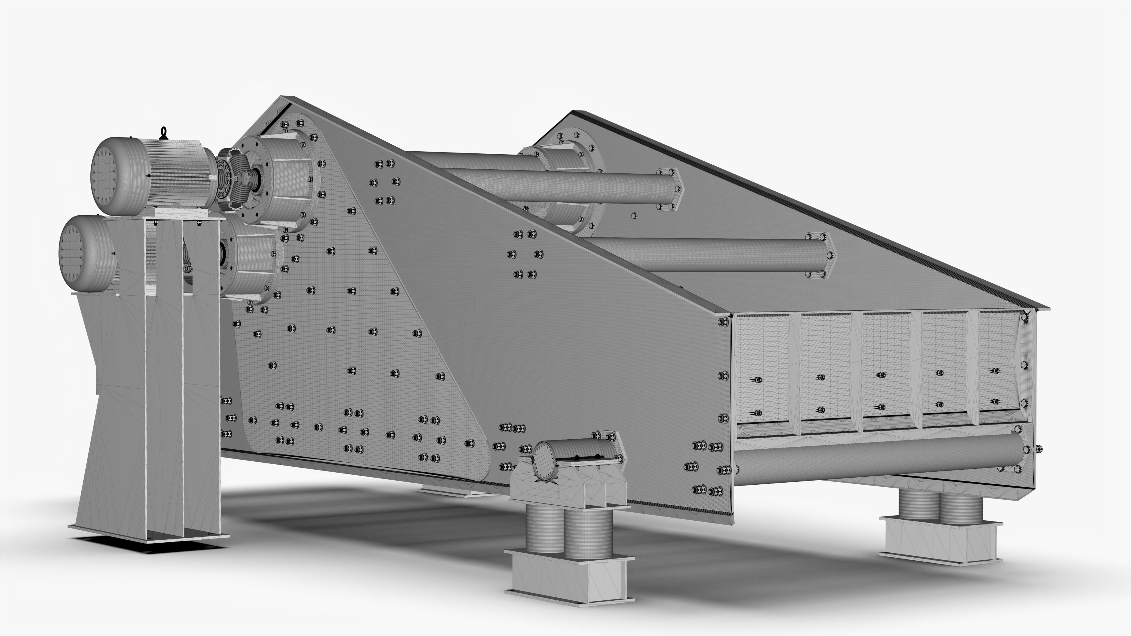 ZK1548 Linear Vibrating Screen 3D Model 3D model_11