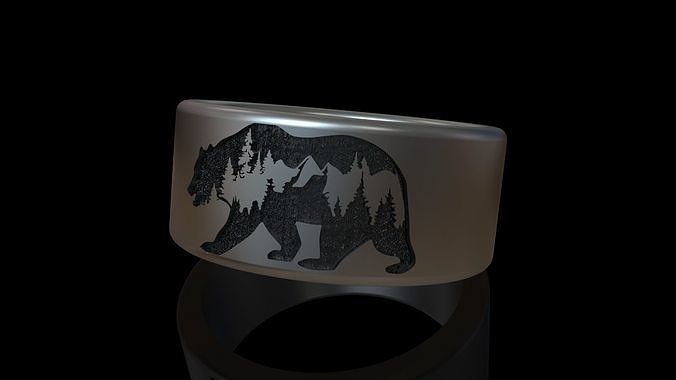 Bear Ring 3D print model 3D print model