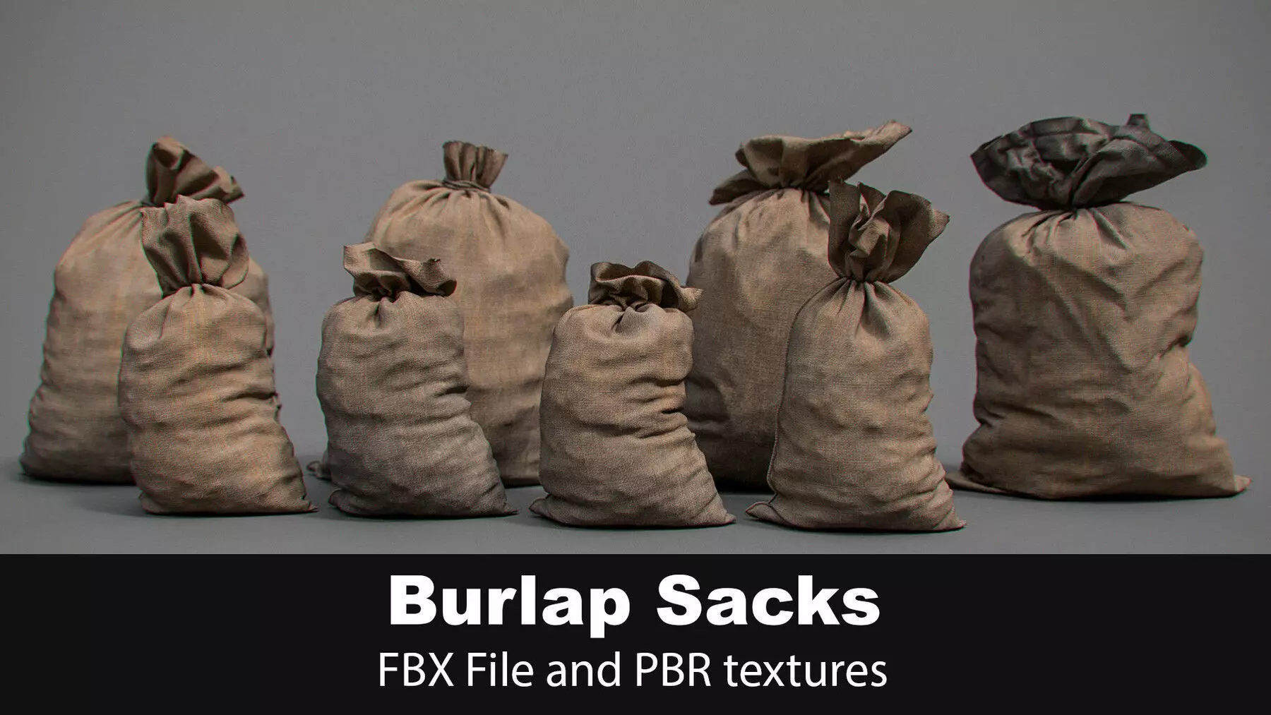 Burlap Sacks 3D model_0