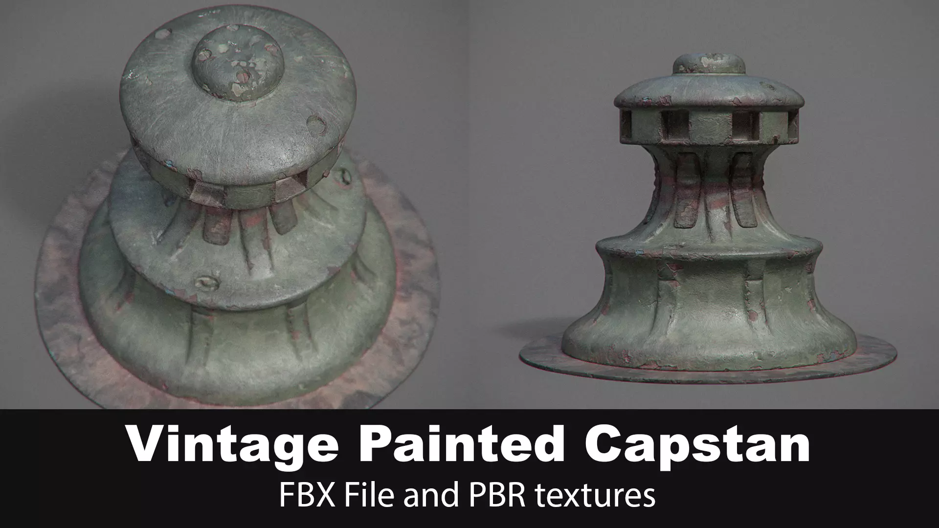 Rusty Capstan 3D model_0