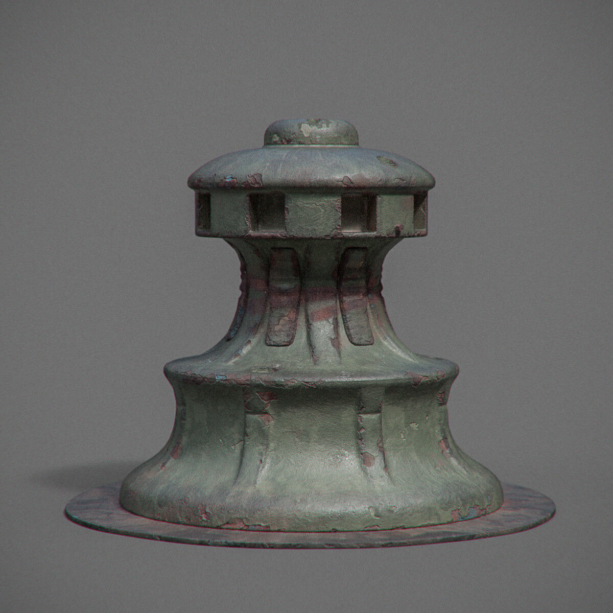 Rusty Capstan 3D model_1