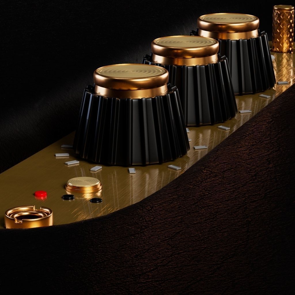 Marshall BT speaker Low-poly 3D model_1