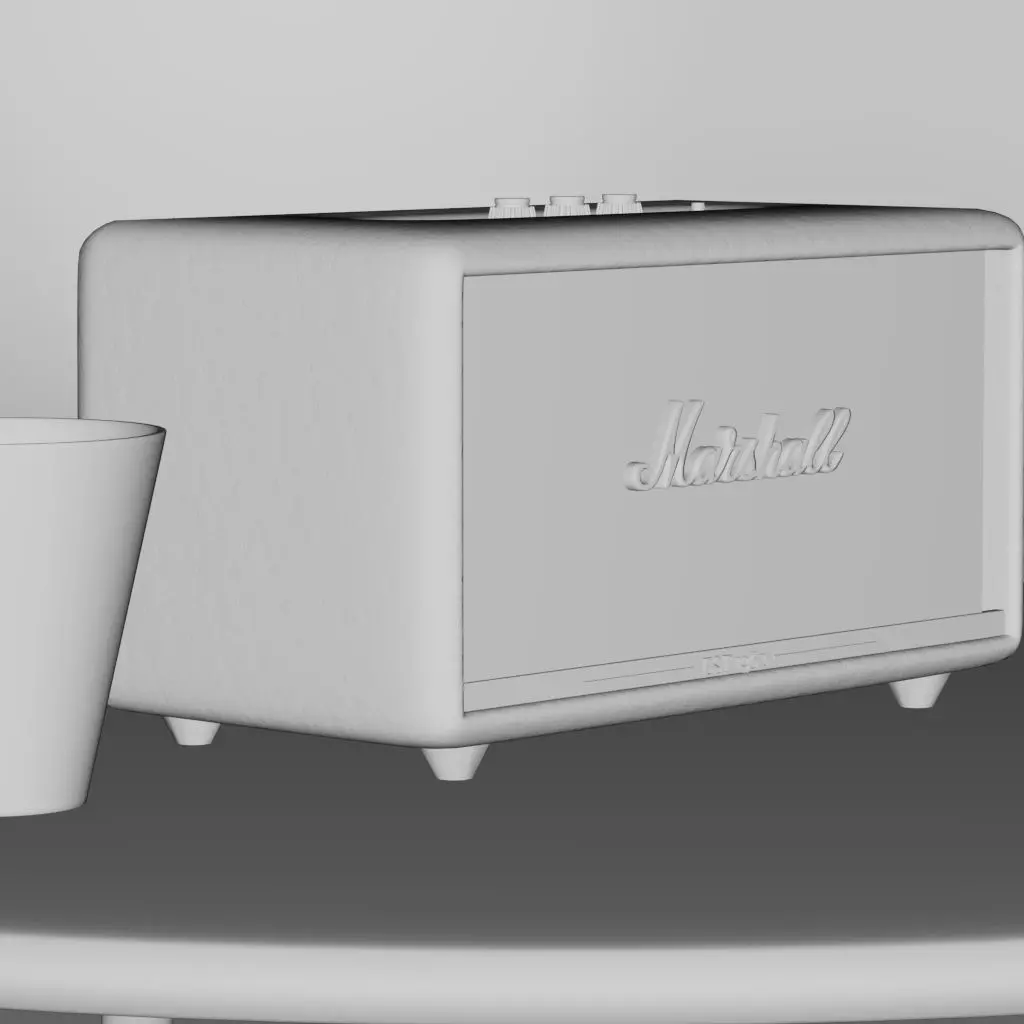 Marshall BT speaker Low-poly 3D model_0