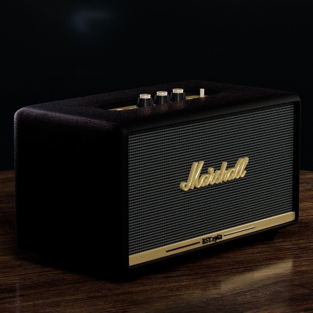 Marshall BT speaker Low-poly 3D model_2