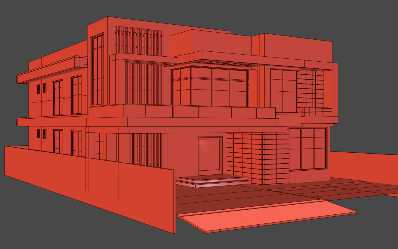 Modern House  3D model_2