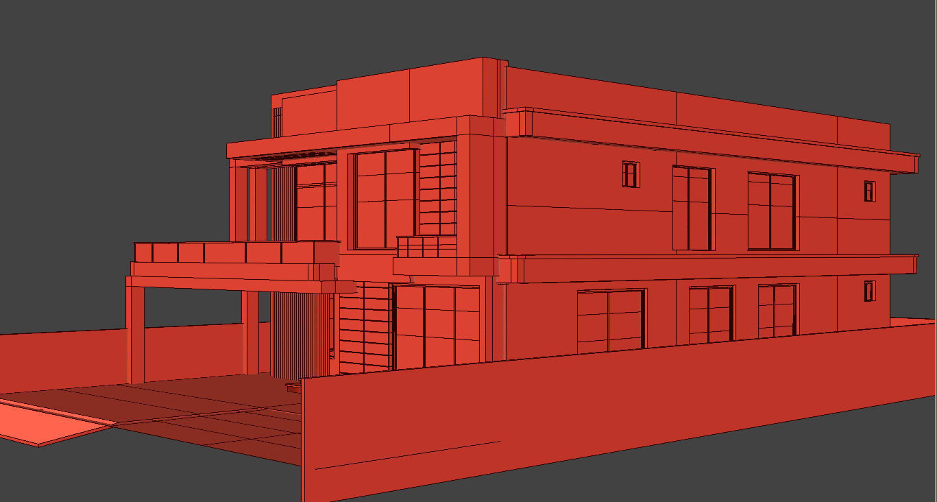 Modern House  3D model_3