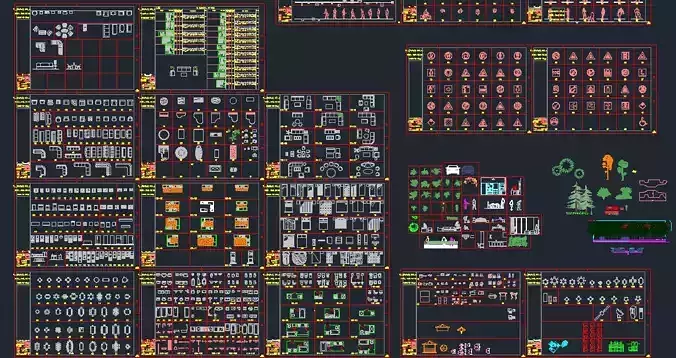 AutoCAD Full Furniture for various projects 3D model