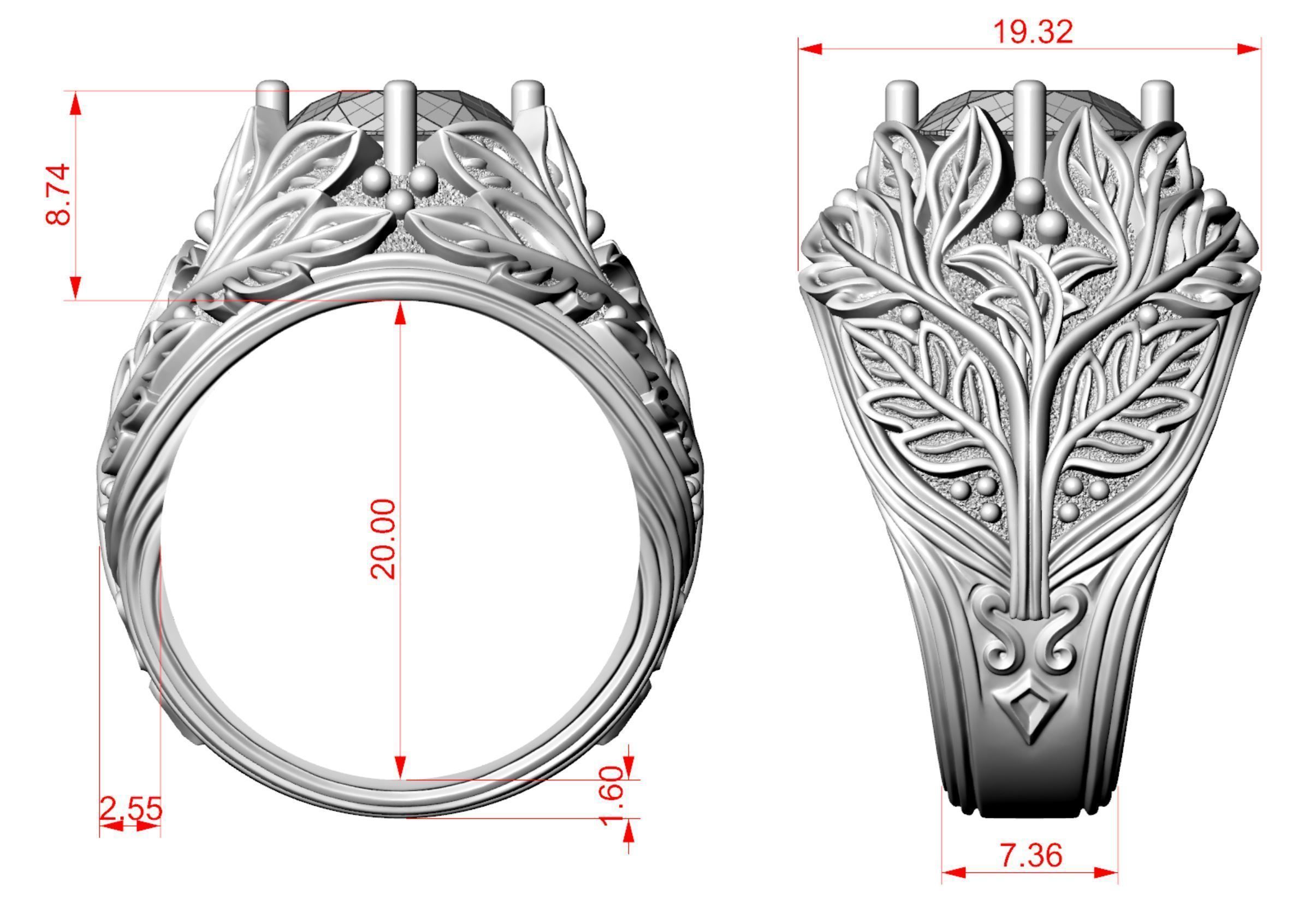 Ring Winter 3D print model_11