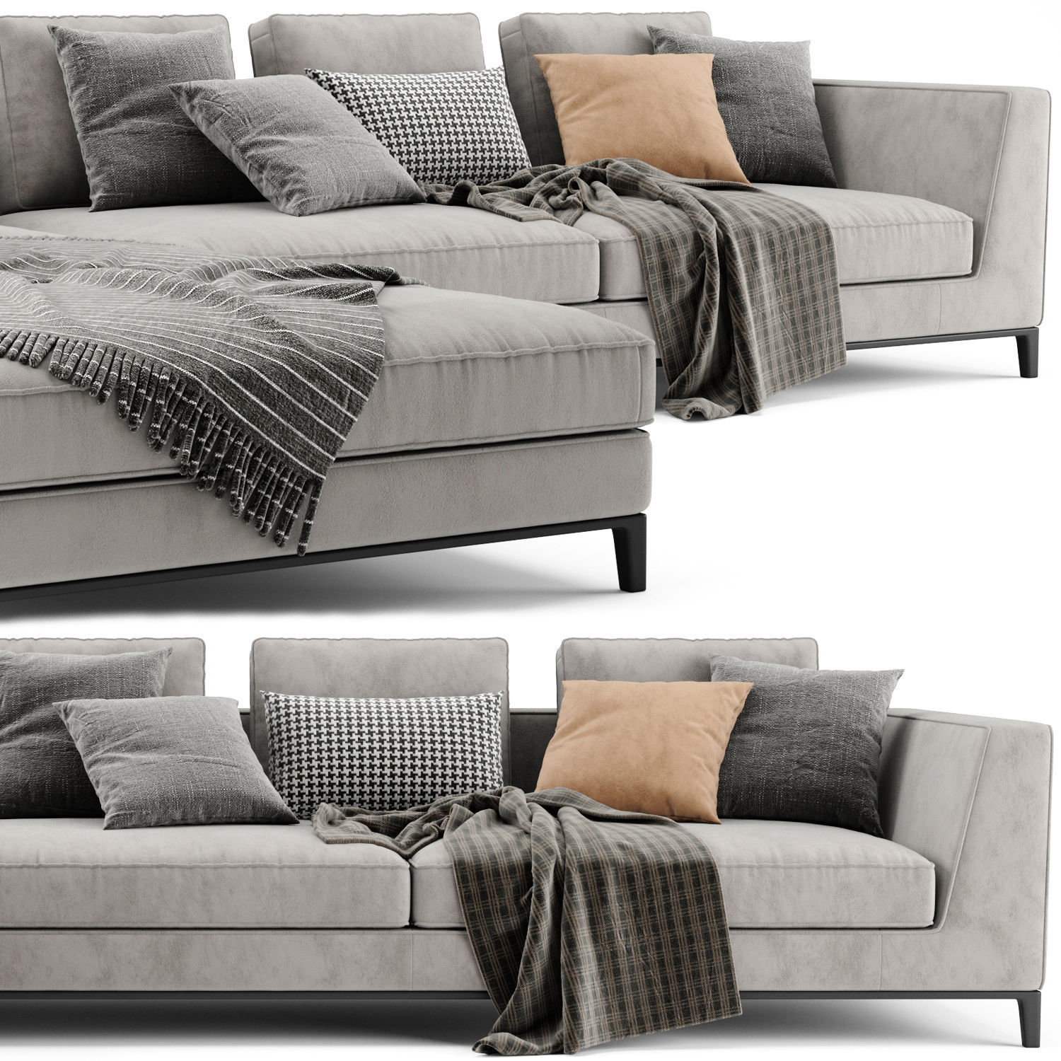 Lucrezia Chaise Longue Sofa 3D model_1