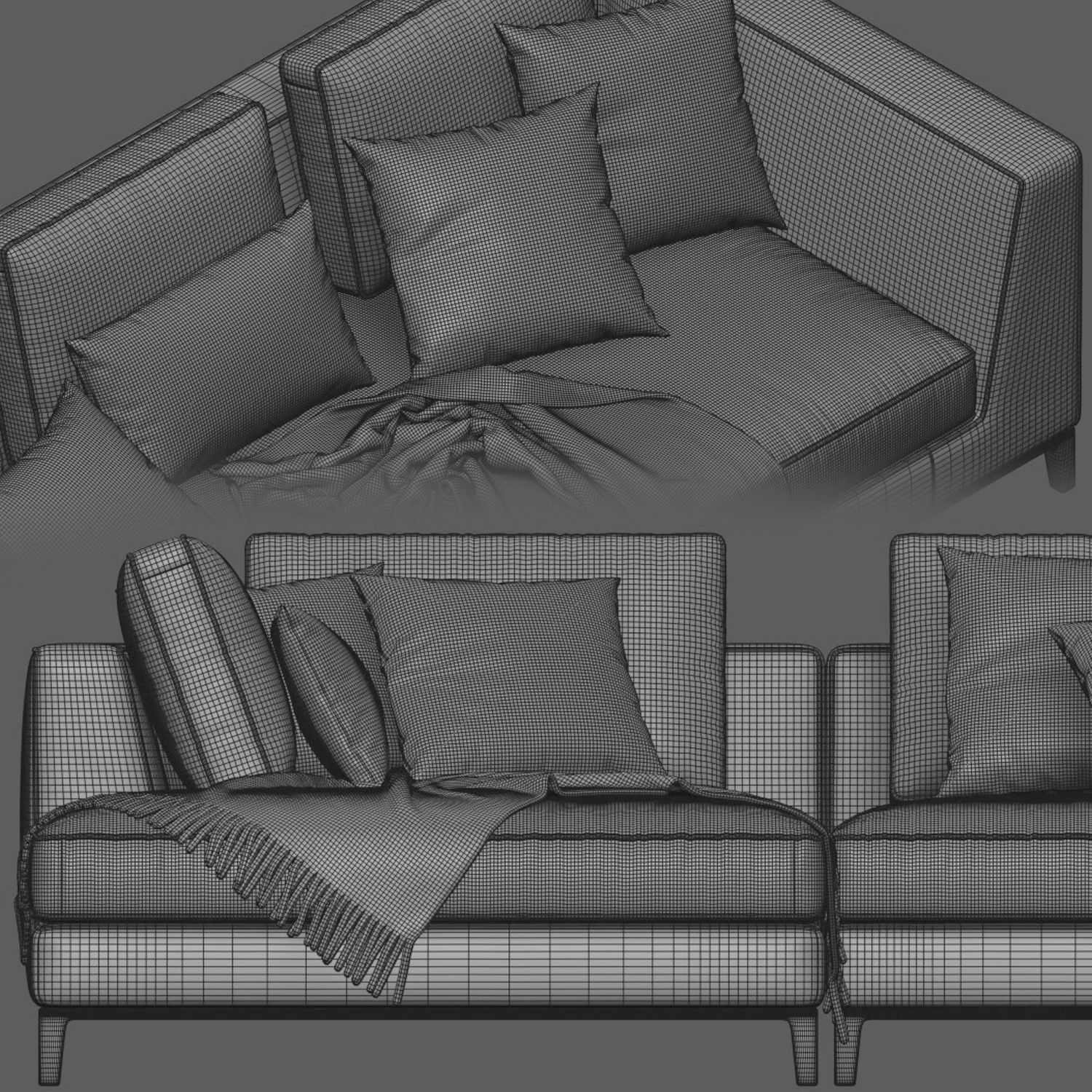 Lucrezia Chaise Longue Sofa 3D model_4