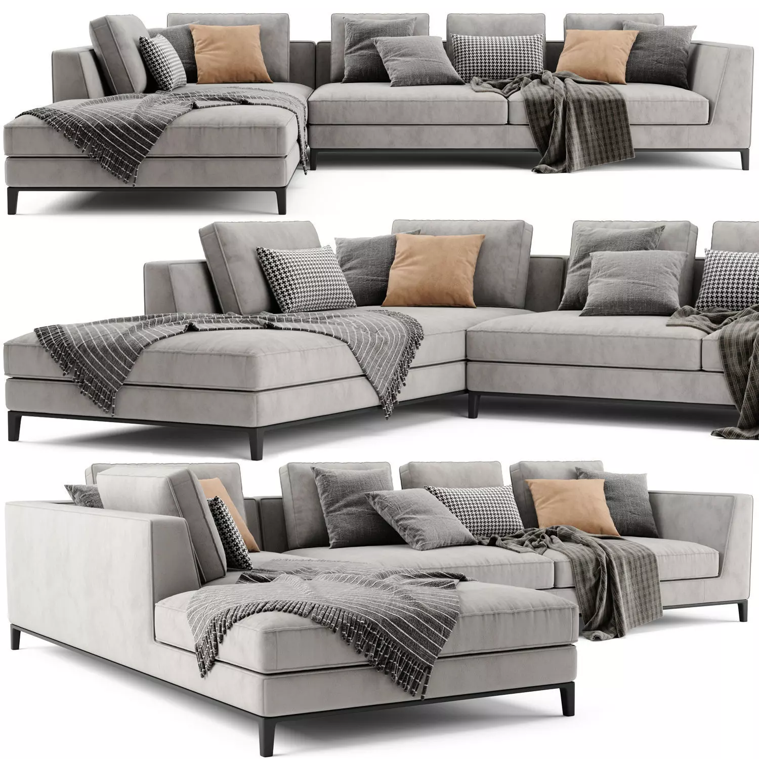 Lucrezia Chaise Longue Sofa 3D model_0