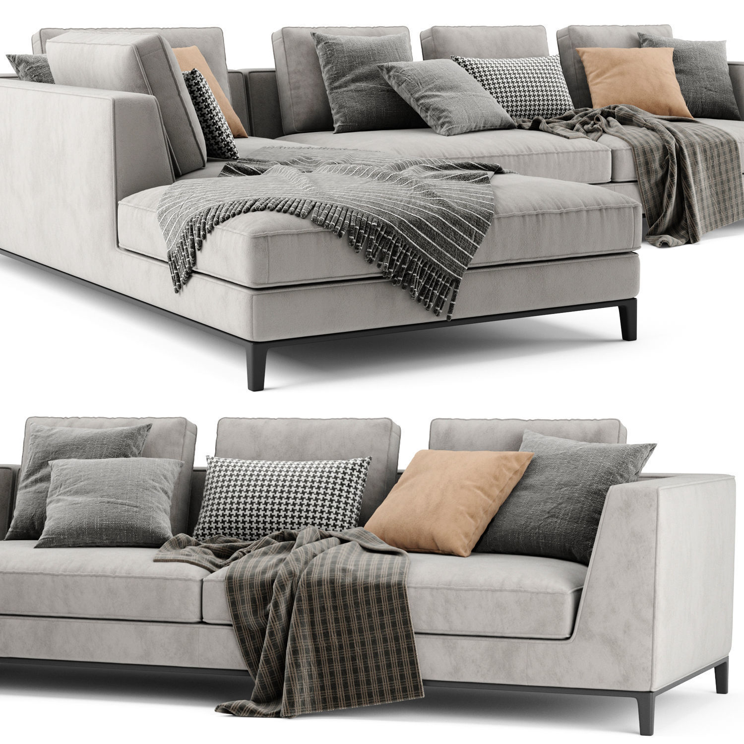 Lucrezia Chaise Longue Sofa 3D model_3